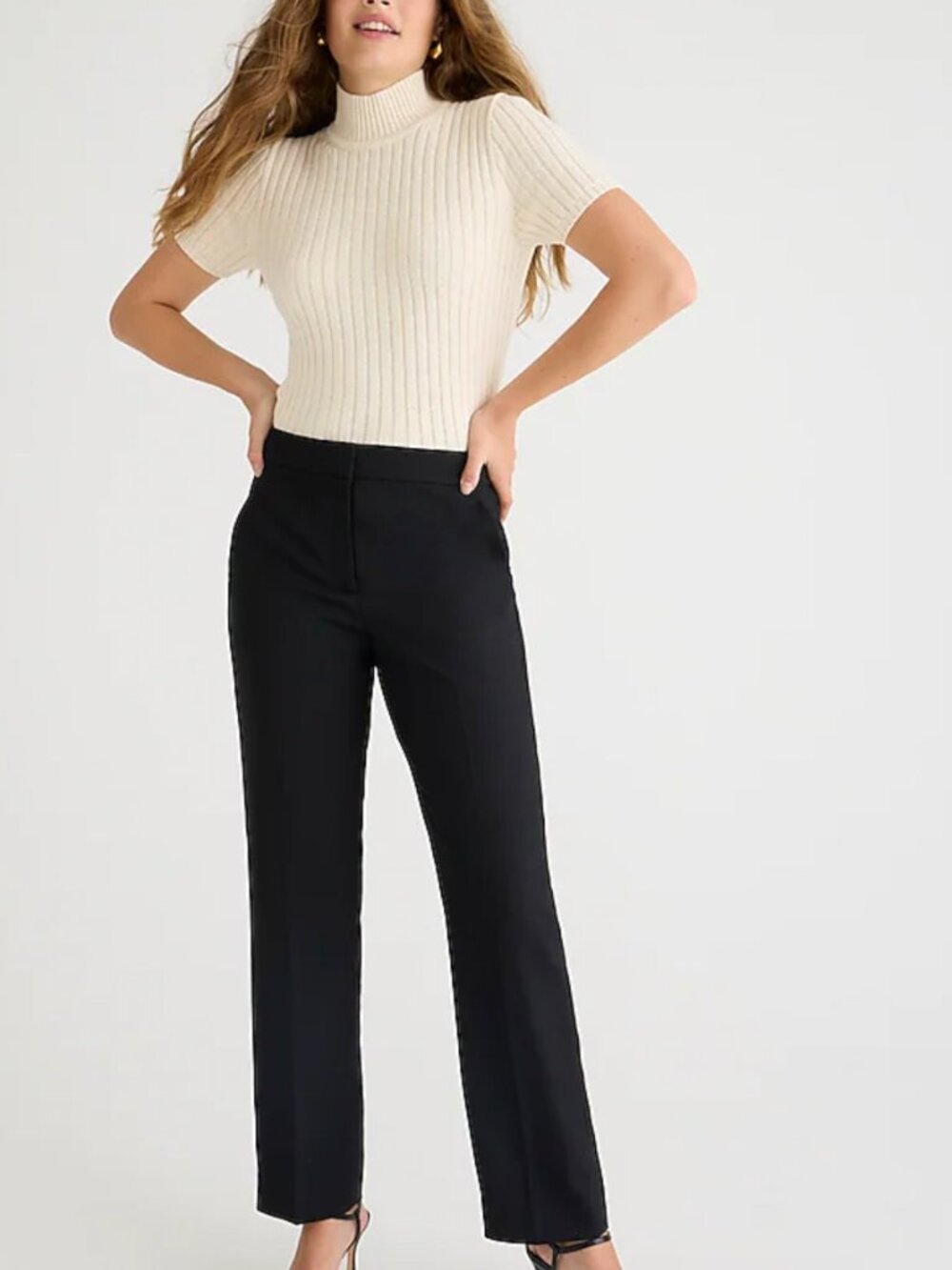 J.Crew Kate Straight-Leg pants Linen Blend 12